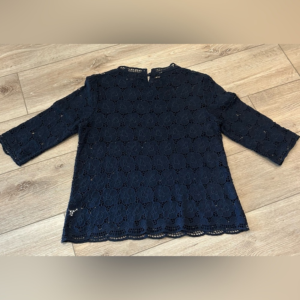 JCrew collection Elegant Navy Lace Women's Top XS